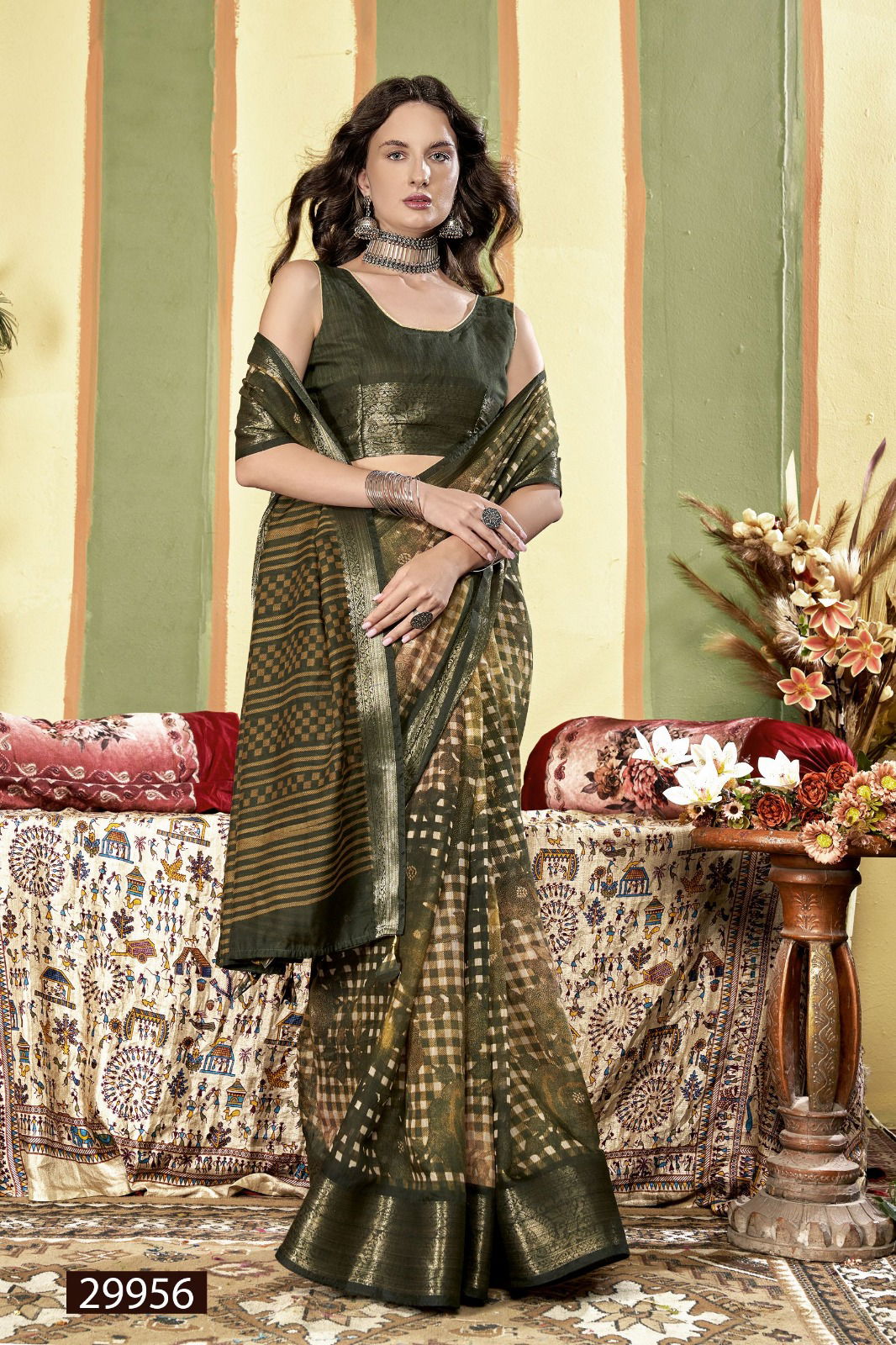 Anuprabha 03 By Vallabhi Linen Printed Sarees Wholesale Price In Surat